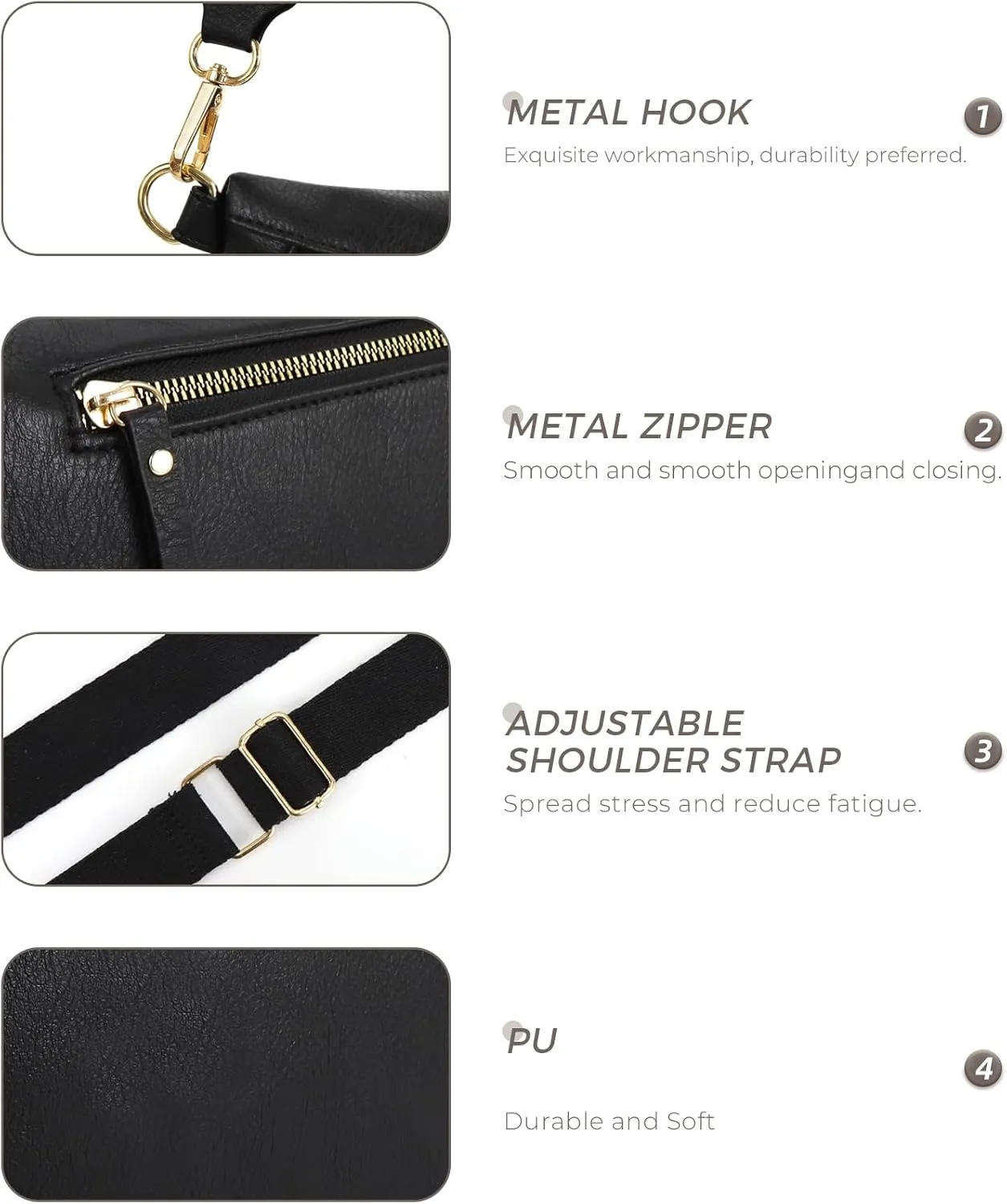 2 Pcs Checkered Crossbody Bags for Women Bum Bag Checkered Cross Body Sling Backpack Hobo Satchels Shoulder Wallet Purses