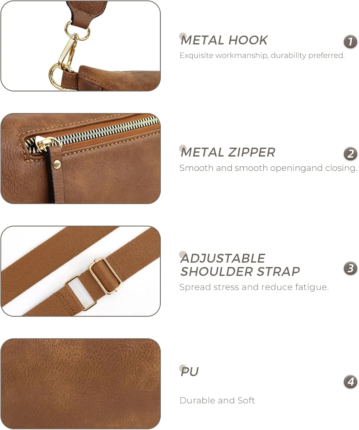 2 Pcs Checkered Crossbody Bags for Women Bum Bag Checkered Cross Body Sling Backpack Hobo Satchels Shoulder Wallet Purses