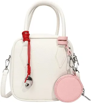 2 Pcs PU Leather Crescent Hobo Bags Women Trendy Crossbody Purse Slouchy Satchels Shoulder Bag Top-handle Tote Handbag