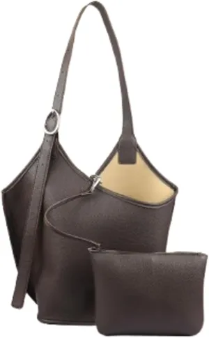 2 Pcs Slouchy PU Leather Bucket Bag Women Crescent Shoulder Bag Cute Hobo Bags Trendy Crossbody Purse Satchels Tote Handbag