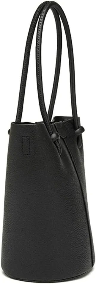2 Pcs Slouchy PU Leather Bucket Bag Women Trendy Crescent Shoulder Hobo Bags Crossbody Purse Travel Satchels Bag Tote 2025