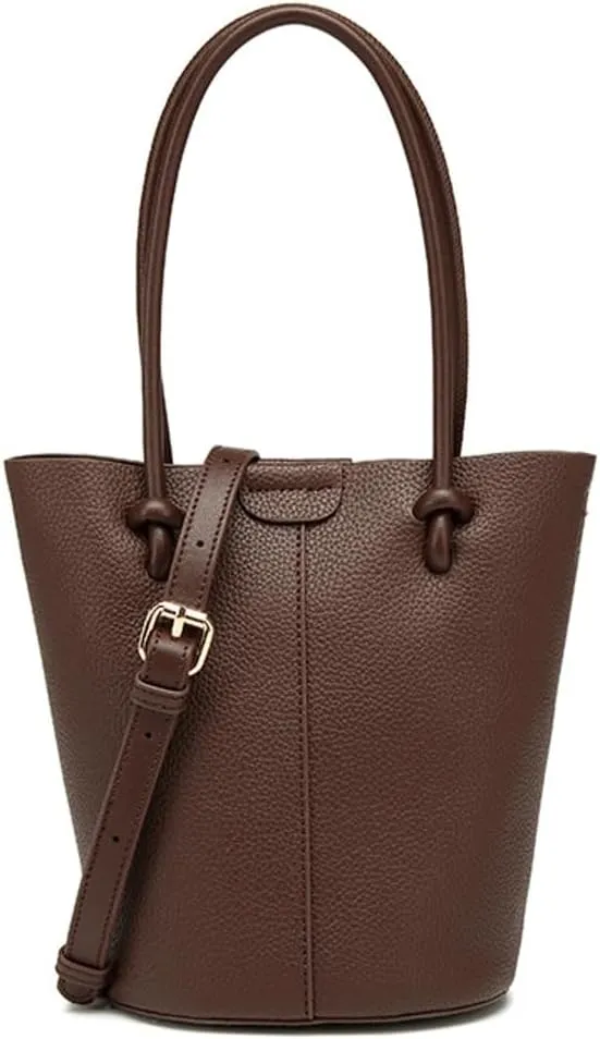 2 Pcs Slouchy PU Leather Bucket Bag Women Trendy Crescent Shoulder Hobo Bags Crossbody Purse Travel Satchels Bag Tote 2025