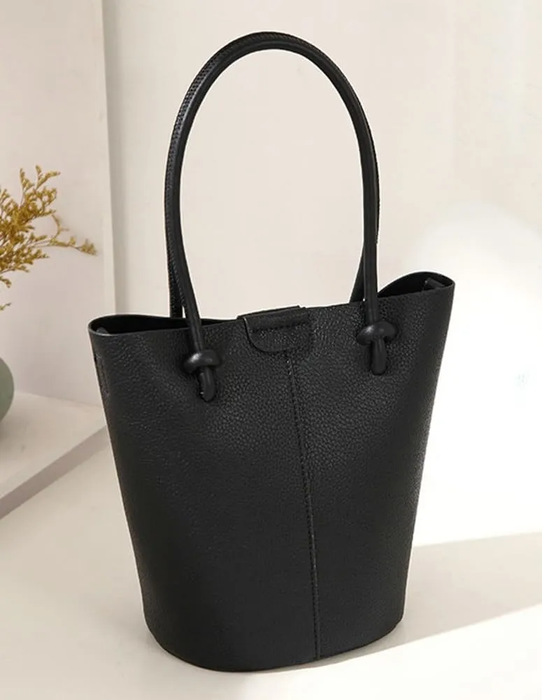 2 Pcs Slouchy PU Leather Bucket Bag Women Trendy Crescent Shoulder Hobo Bags Crossbody Purse Travel Satchels Bag Tote 2025