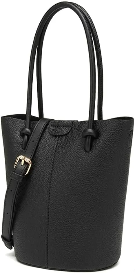 2 Pcs Slouchy PU Leather Bucket Bag Women Trendy Crescent Shoulder Hobo Bags Crossbody Purse Travel Satchels Bag Tote 2025