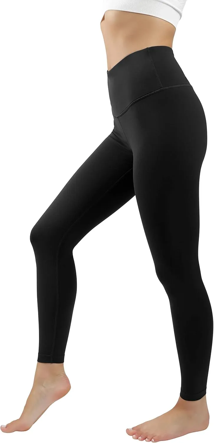 90 Degree By Reflex Ankle Length High Waist Power Flex Leggings - 7/8 Tummy Control Yoga Pants