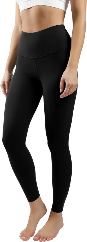 90 Degree By Reflex Ankle Length High Waist Power Flex Leggings - 7/8 Tummy Control Yoga Pants