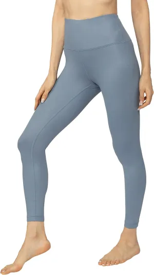90 Degree By Reflex Womens High Waist High Shine Faux Leather Ankle Leggings