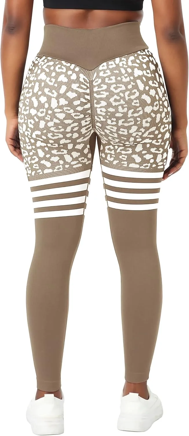 A AGROSTE Seamless Workout Leggings for Women Scrunch Butt Lifting Leggings Booty High Waisted Yoga Pants