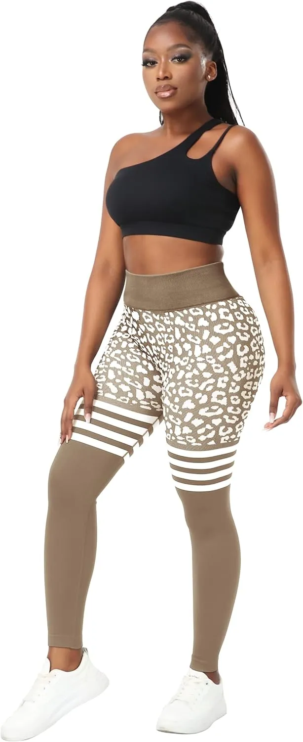 A AGROSTE Seamless Workout Leggings for Women Scrunch Butt Lifting Leggings Booty High Waisted Yoga Pants
