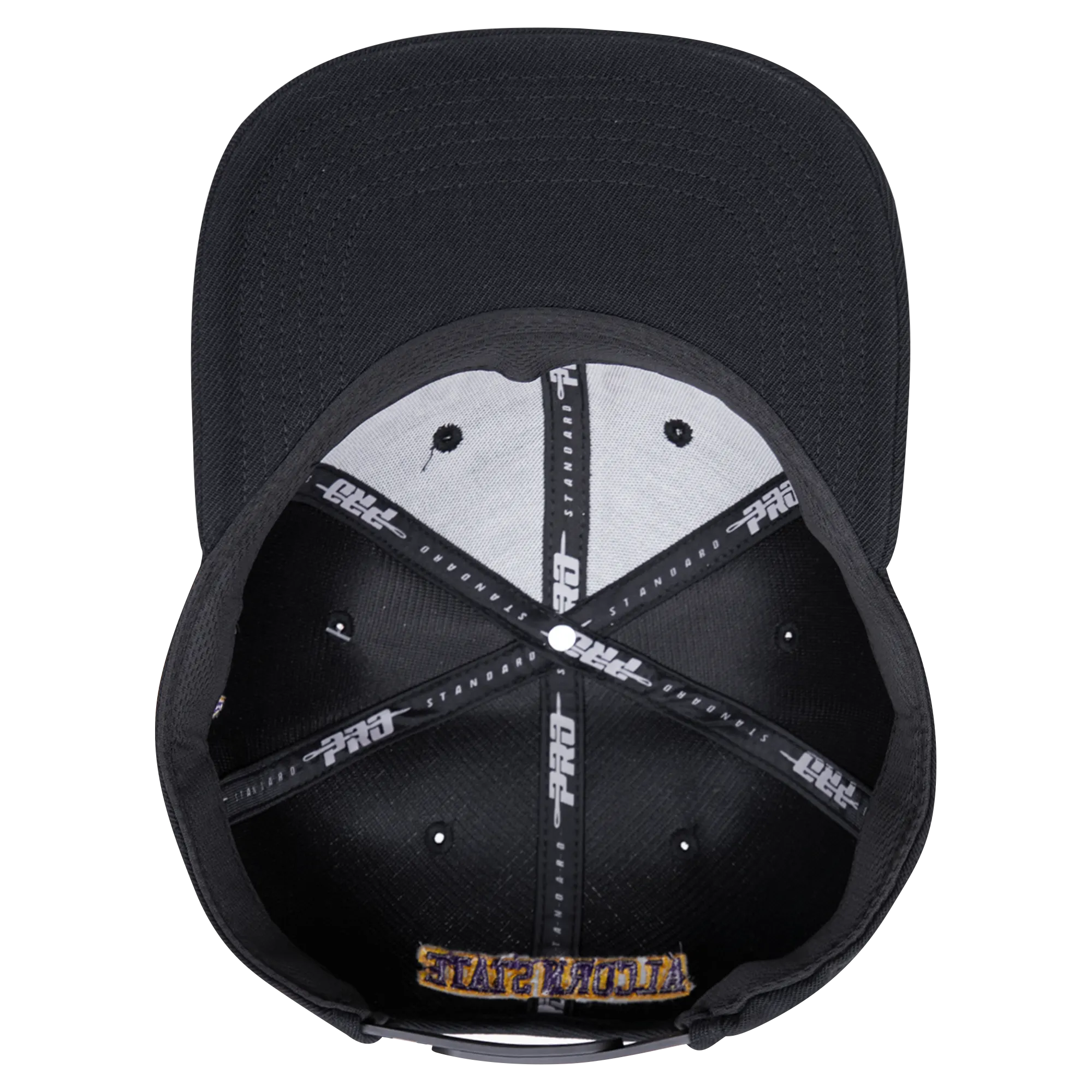 ALCORN STATE UNIVERSITY STACKED LOGO WOOL SNAPBACK HAT (BLACK)