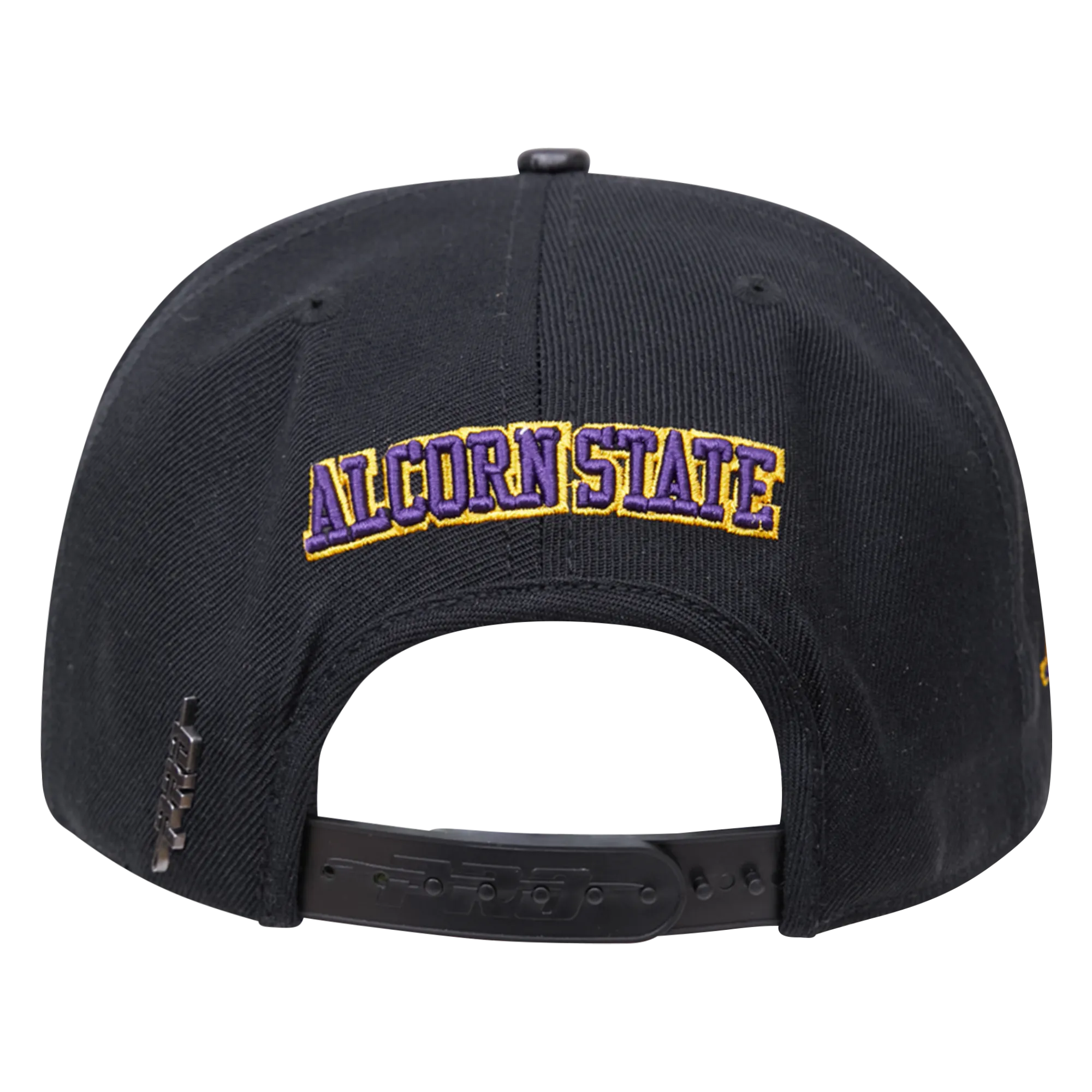 ALCORN STATE UNIVERSITY STACKED LOGO WOOL SNAPBACK HAT (BLACK)