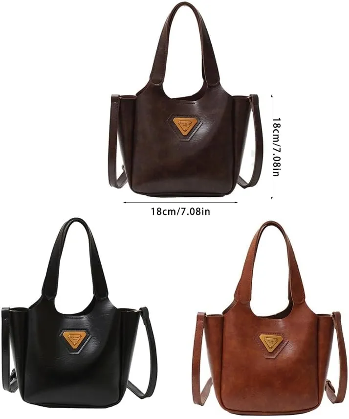 Autumn Winter Crossbody Bag for Women PU Leather Shoulder Bag Korean Styles Messengers Bag Bucket Bag Trendy Handbag