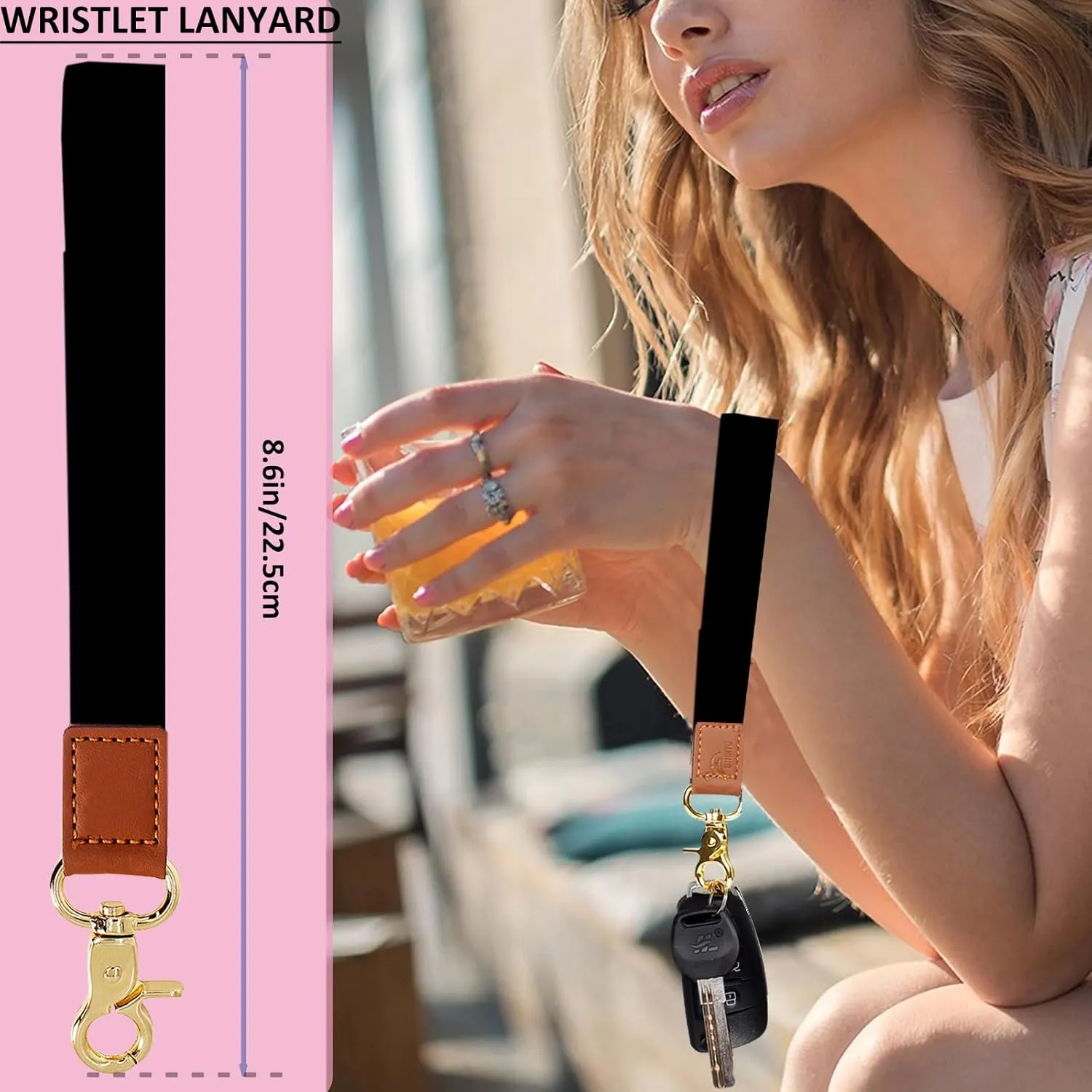 BIHRTC Wrist Strap Key Chains Keychain Wallet Lanyad Wristlet Portable Mini Coin Pocket for Women