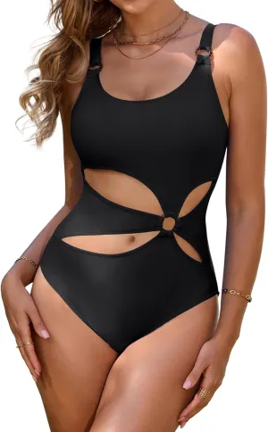 Blooming Jelly Womens Sexy One Piece Swimsuit Cut Out Monokini Swimsuits Slimming Bathing Suit Cheeky High Cut Swimwear