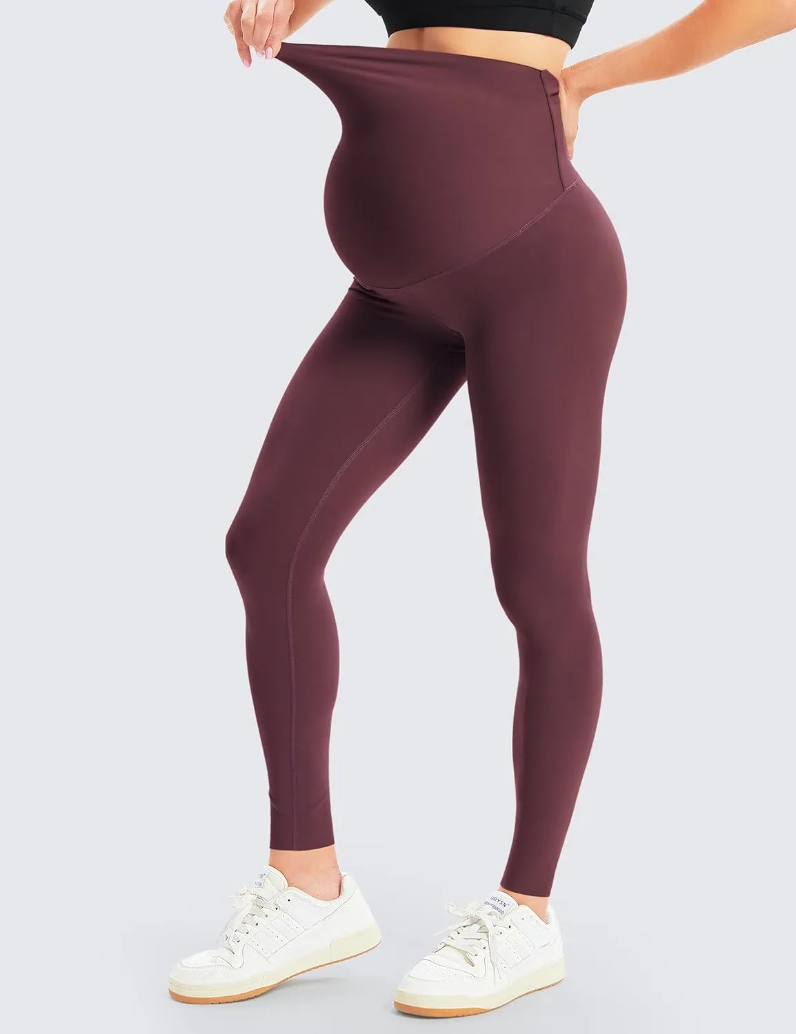 BONVIGOR Women's Maternity Leggings Over The Belly Bump Workout Full Length Leggings Running Active Yoga Pants