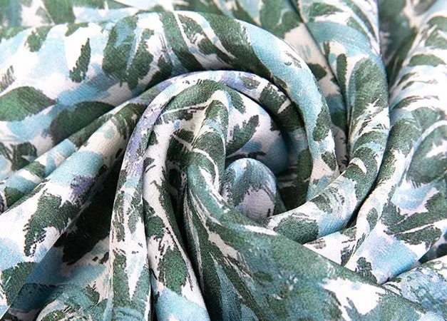 Botanical Print Pure Silk Dress