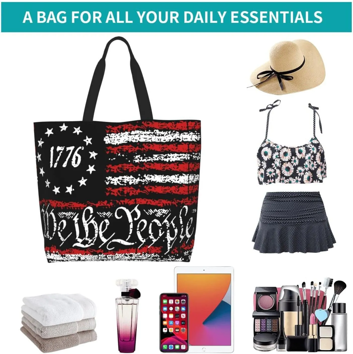 Bright Mushrooms Women's Tote Bag Large Capacity Single Shoulder Bags Handbag for Shopping Work