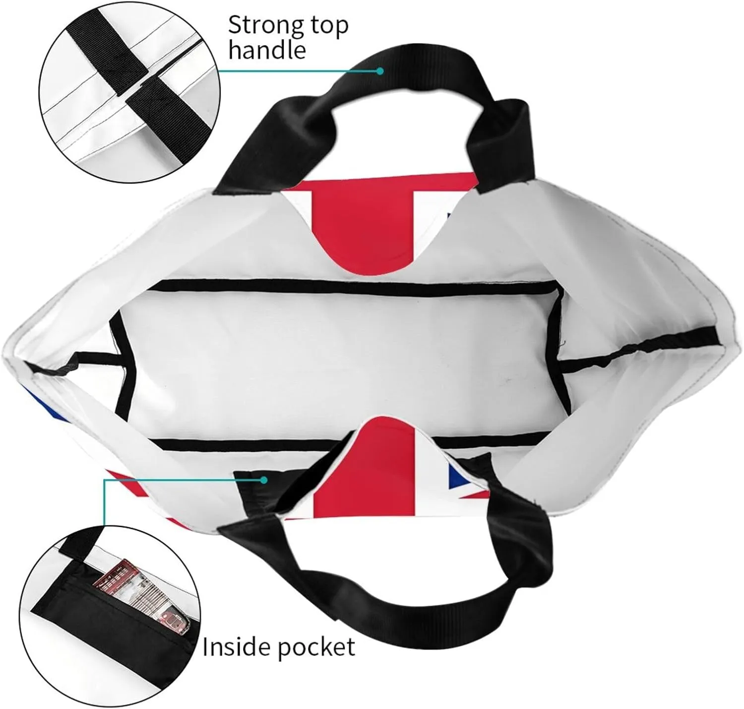 British England UK English Flag Women's Tote Bag Large Capacity Single Shoulder Bags Handbag for Shopping Work