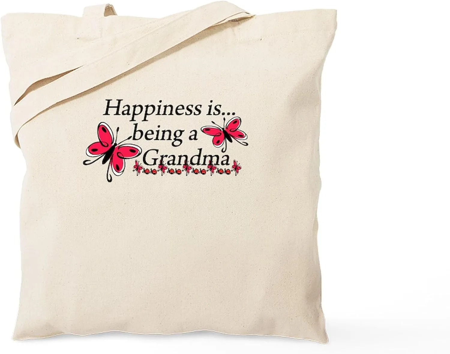 CafePress Butterfly Being A Grandma Tote Bag Reusable Natural Beige Canvas Shopping Bag