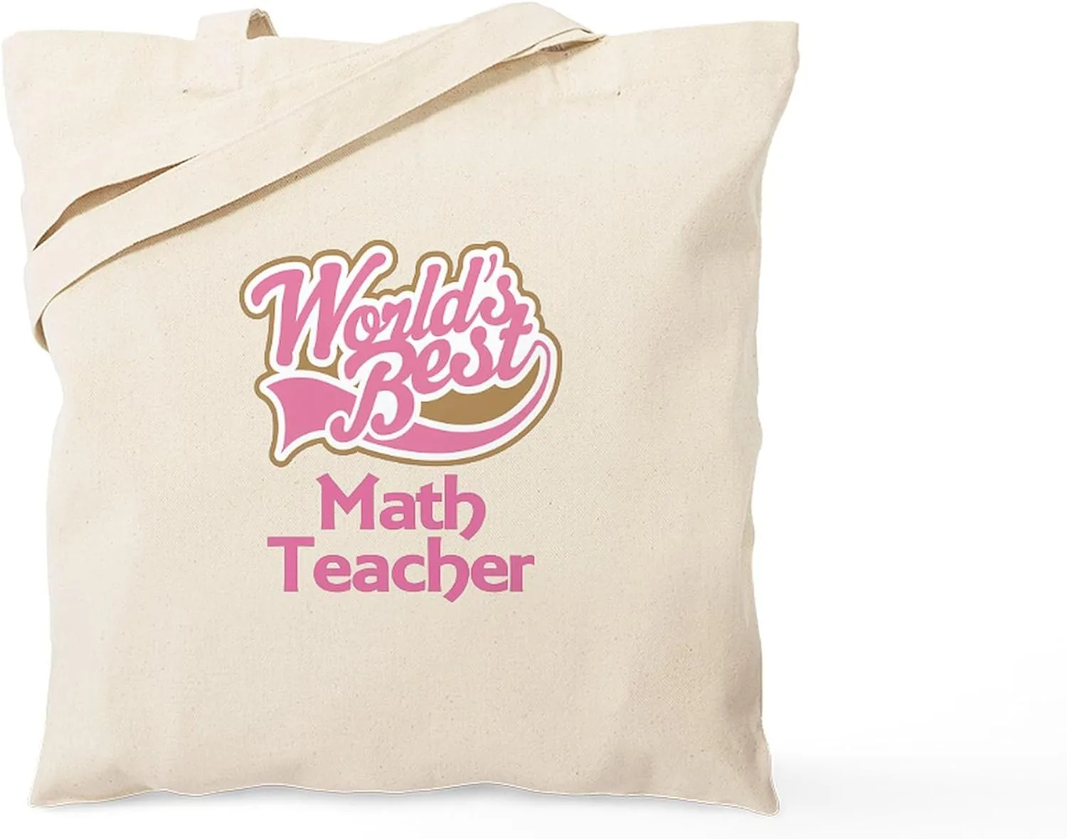 CafePress Math Teacher Gift Tote Bag Reusable Natural Beige Canvas Shopping Bag