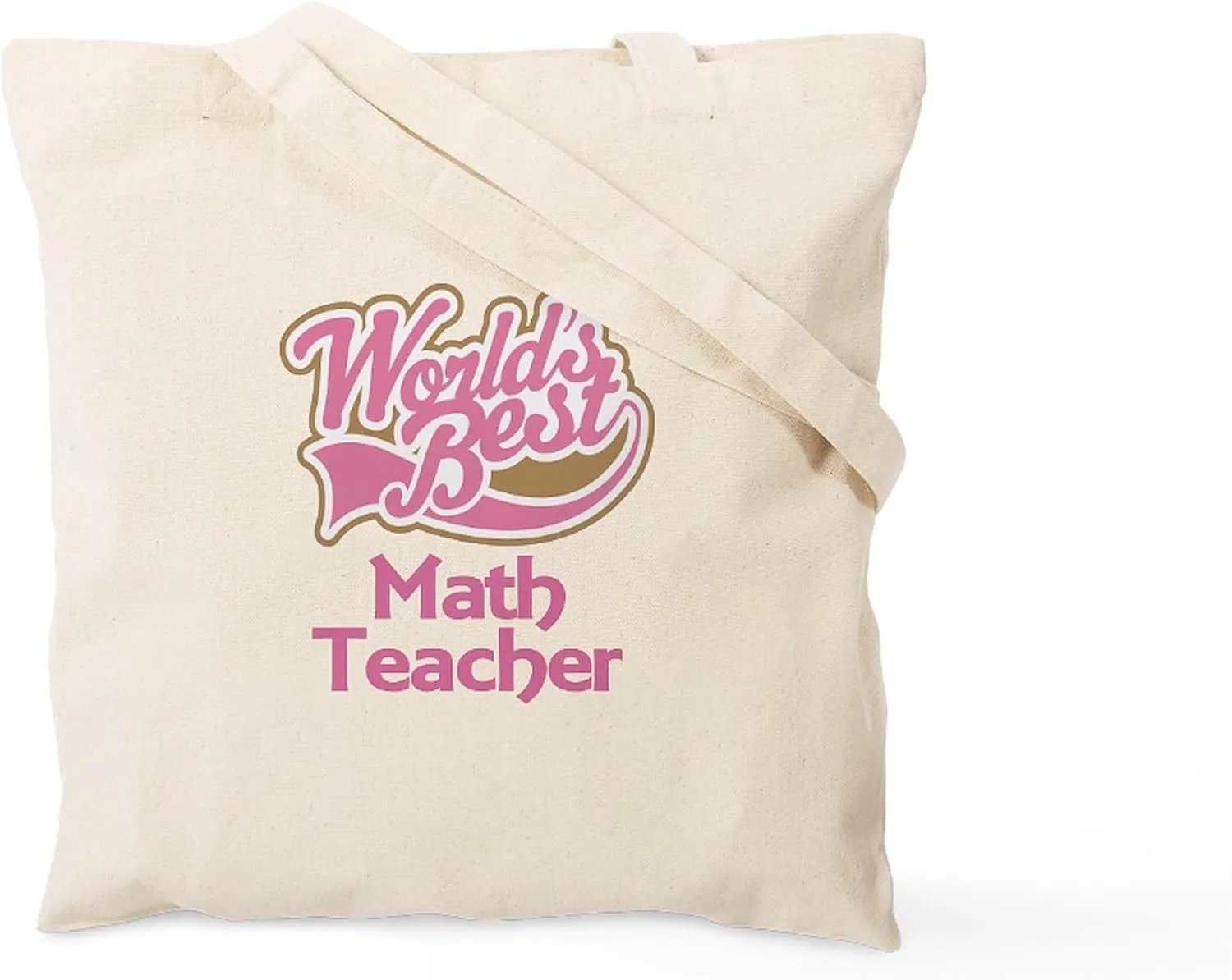 CafePress Math Teacher Gift Tote Bag Reusable Natural Beige Canvas Shopping Bag
