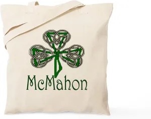 CafePress Mcmahon Shamrock Tote Bag Reusable Natural Beige Canvas Shopping Bag
