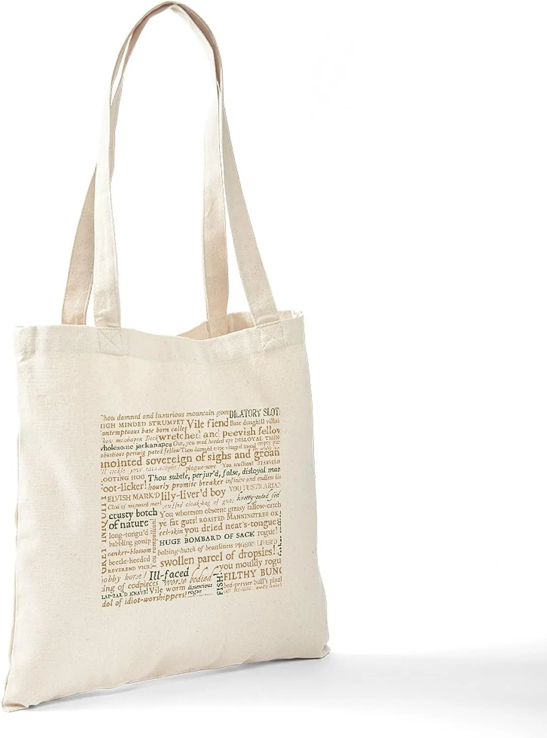 CafePress Shakespeare Insults Tote Bag Natural Canvas Tote Bag, Reusable Shopping Bag