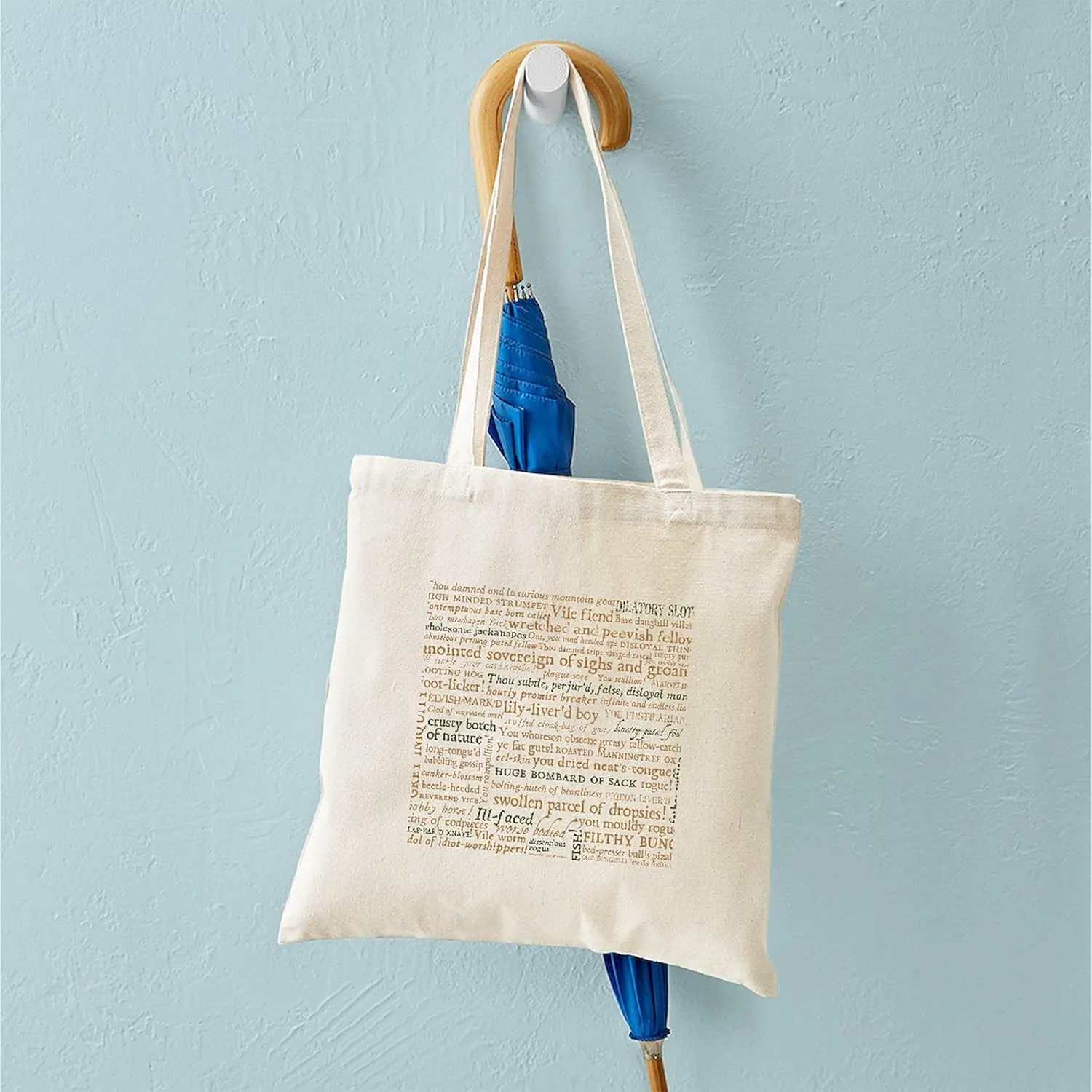 CafePress Shakespeare Insults Tote Bag Natural Canvas Tote Bag, Reusable Shopping Bag