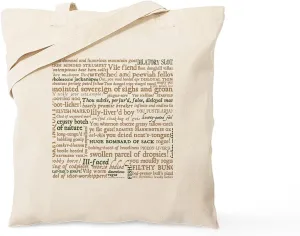 CafePress Shakespeare Insults Tote Bag Natural Canvas Tote Bag, Reusable Shopping Bag