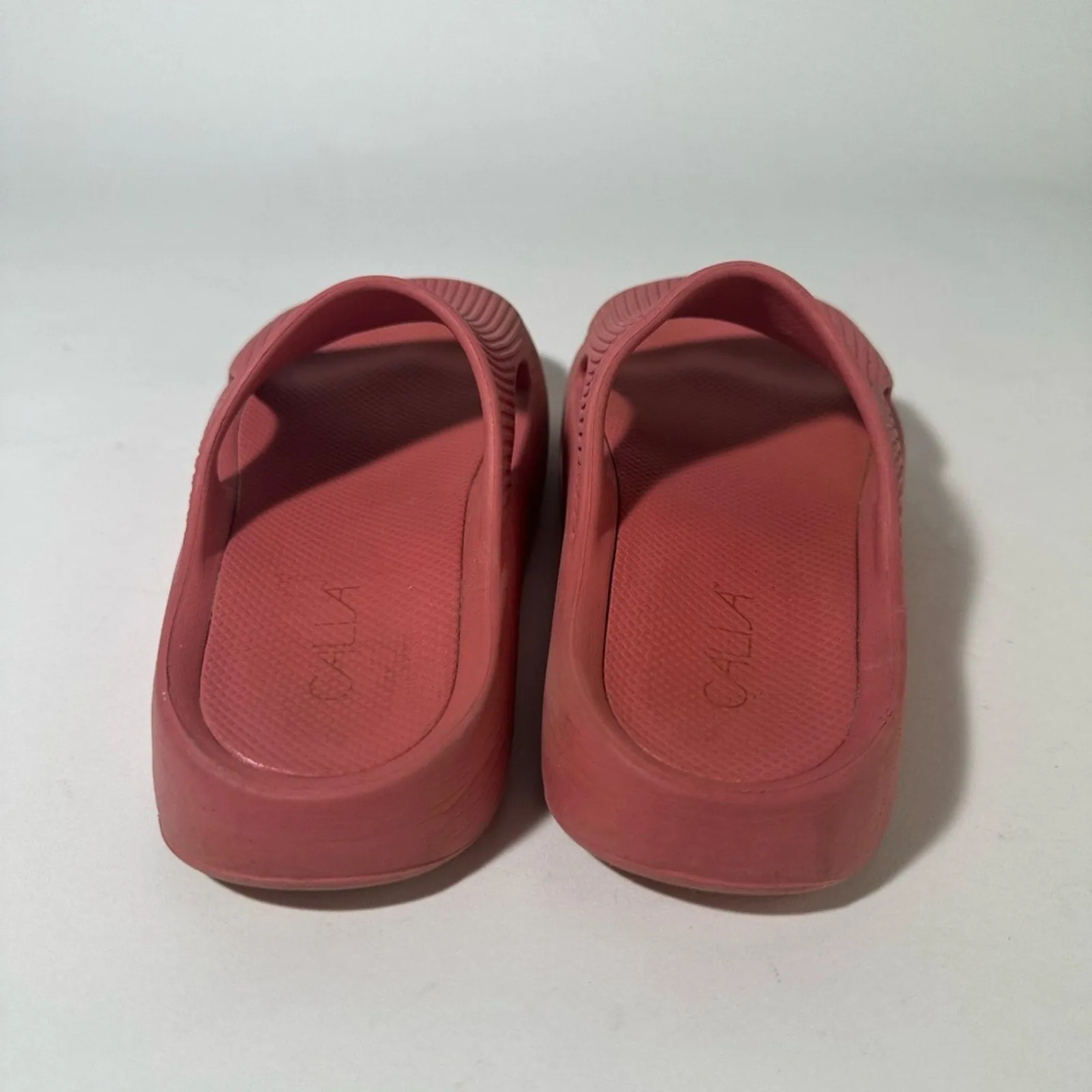 Calia Ribbed Pink Slide Sandals
