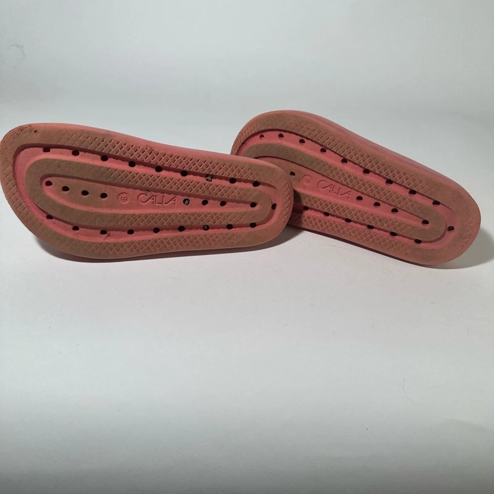 Calia Ribbed Pink Slide Sandals