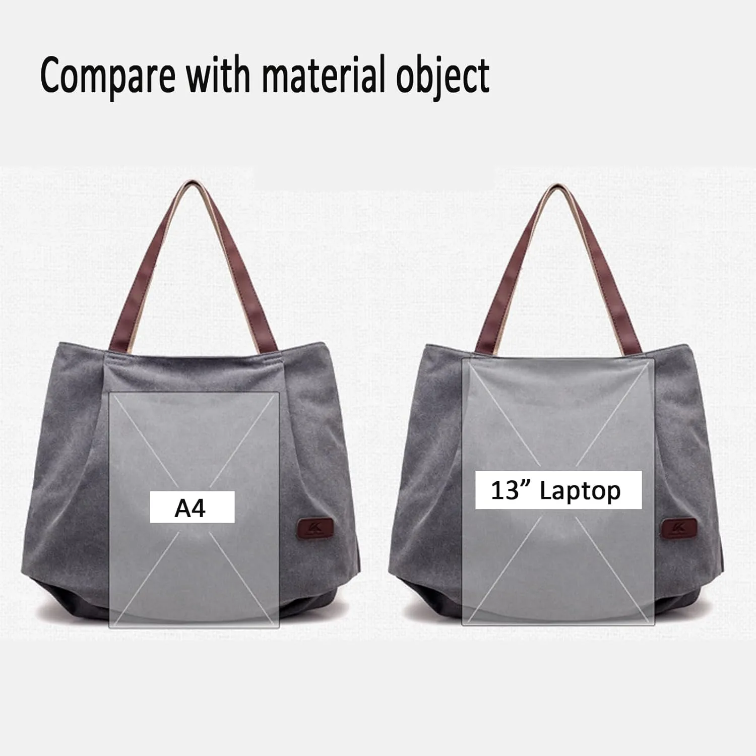 Canvas Tote Bag for Women Casual Shoulder Tote for Lady Hobo Cloth Handbag for Office, Shopping, Vacation, Travel