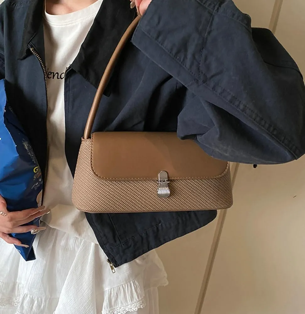 Casual Shoulder Purses For Women Cute Tote Handbag Underarm Bag Commuter Travel Satchels PU Leather 2025