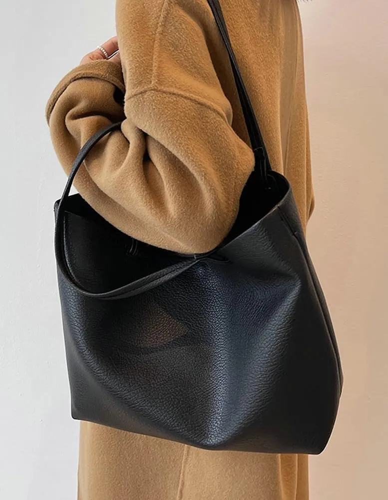 Casual Tote Bags for Women Soft Shoulder Purses Ladies Large Top Handle Handbag Working Satchels 2pcs
