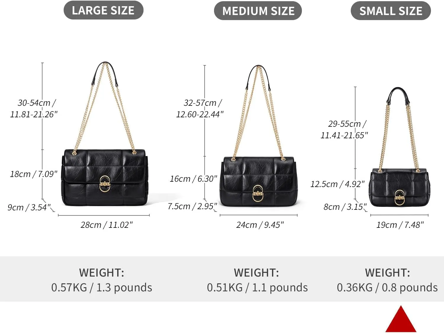 Cnoles Crossbody Bags for Women Fashion Leather Shoulder Bag with Chain Strap Trendy Clutch Purse Satchel Purse Handbag