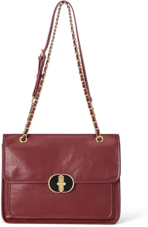 Cnoles Crossbody Bags for Women Fashion Leather Shoulder Bag with Chain Strap Trendy Clutch Satchel bag Ladies Purse