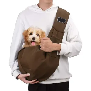 Comfortable Wide Shoulder Strap Secure Hook Pet Carrier Sling Bag for Small Dogs