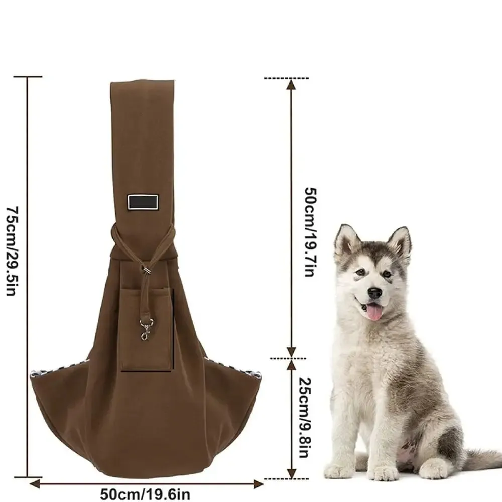 Comfortable Wide Shoulder Strap Secure Hook Pet Carrier Sling Bag for Small Dogs