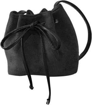 Crossbody BagsWomen Bag Sweet Bows Crossbody Bag Drawstring Shoulder Bag Aesthetic Bucket Bag PU Leather Messengers Bag for Everyday