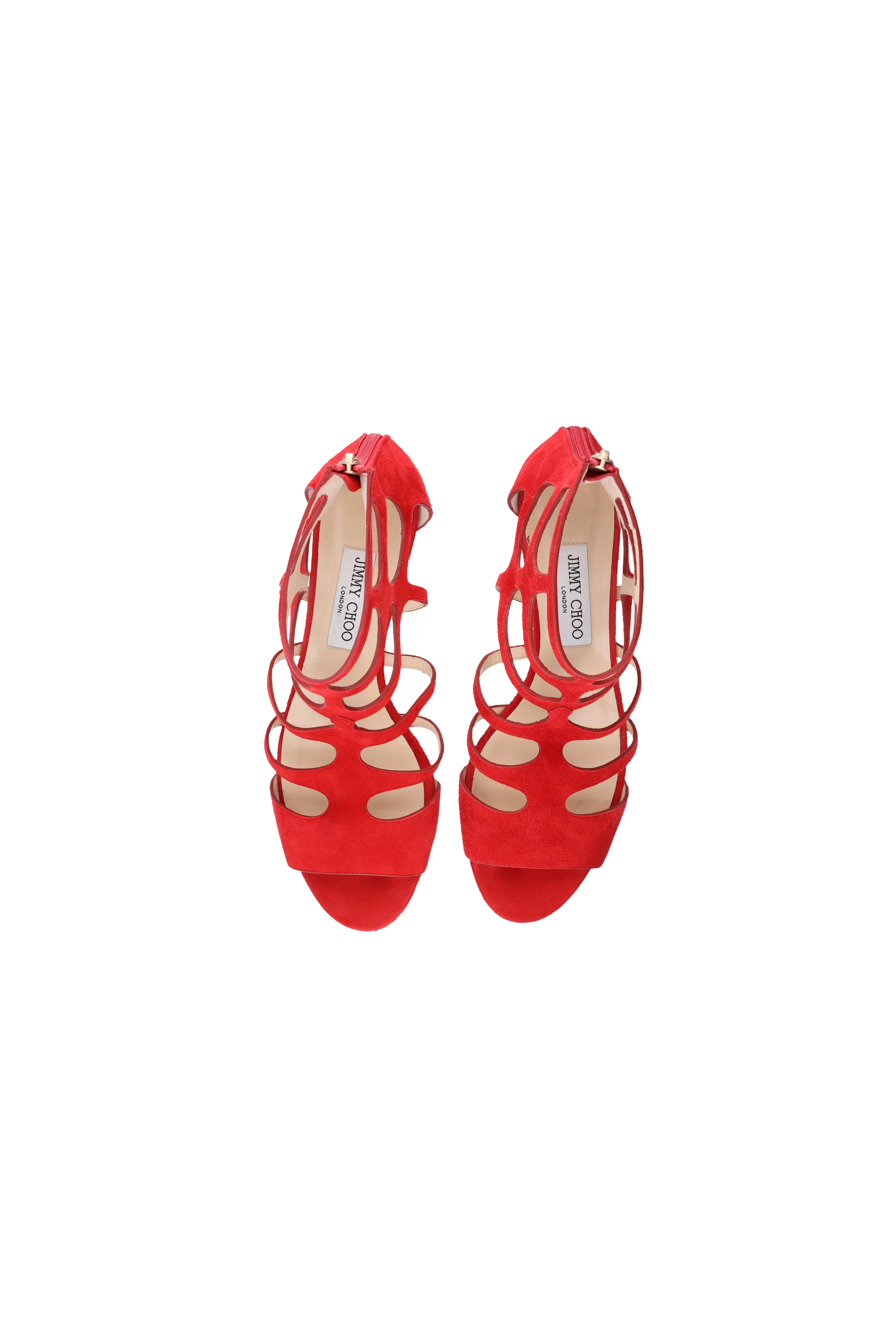 cut-out detail suede sandals