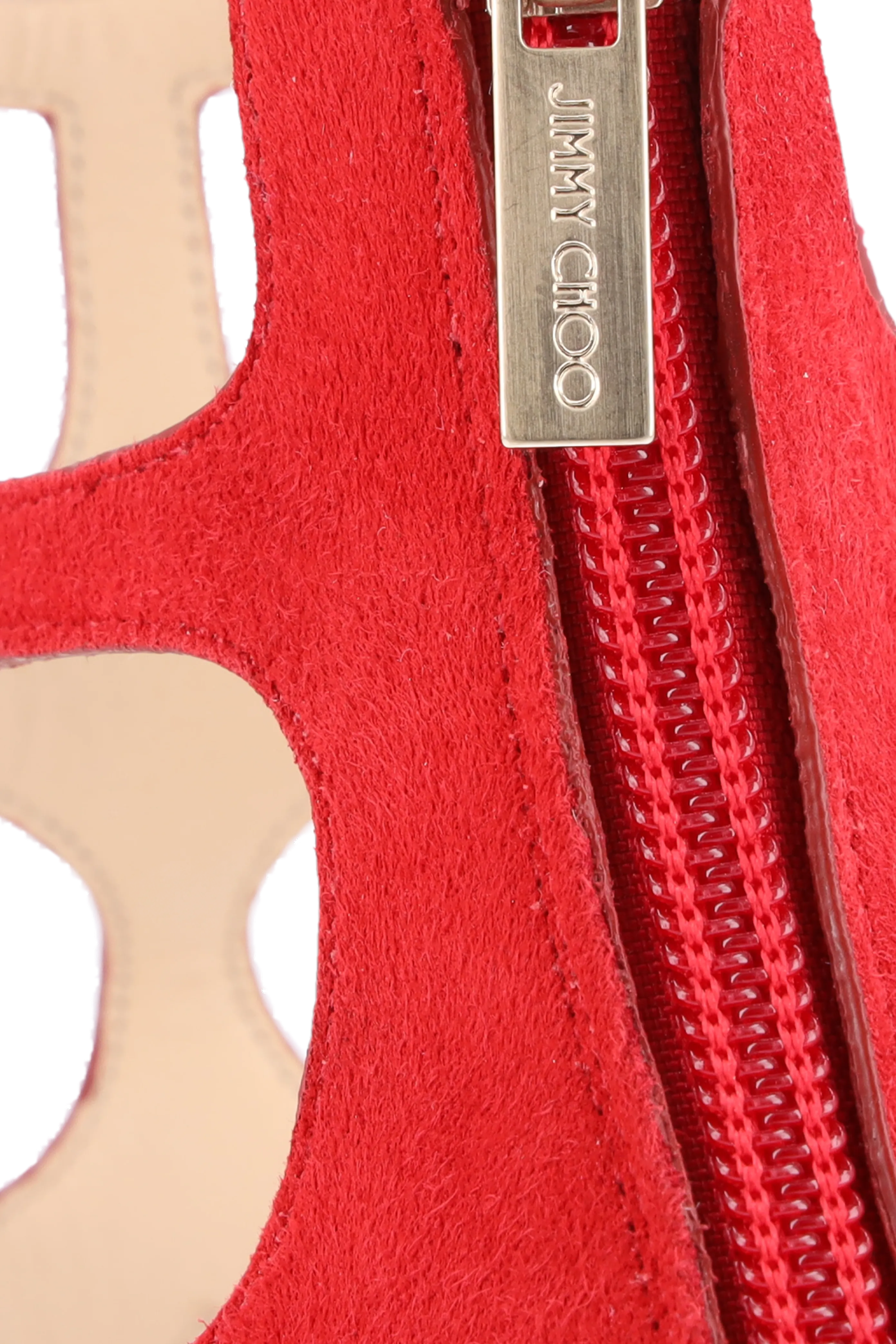 cut-out detail suede sandals