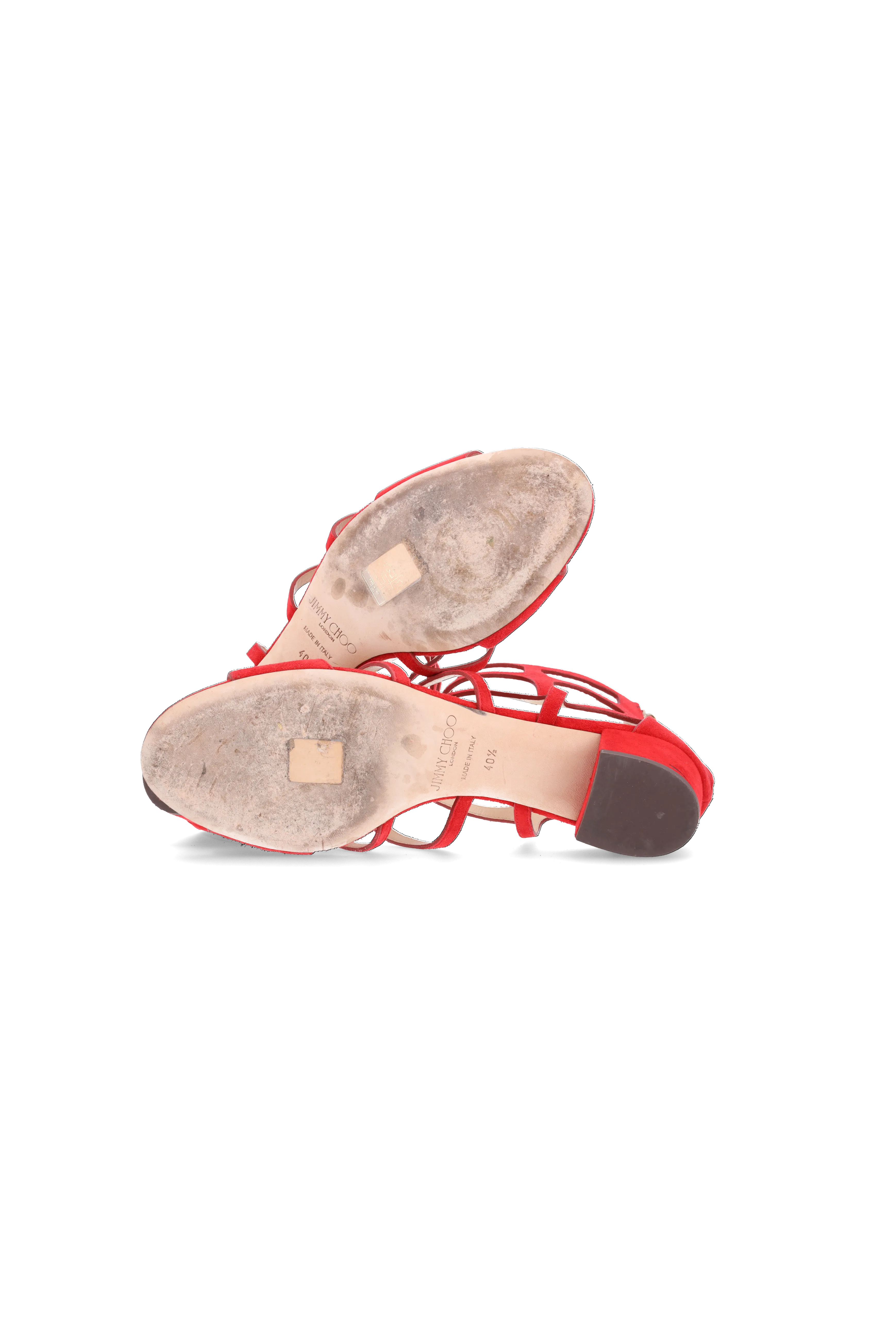 cut-out detail suede sandals