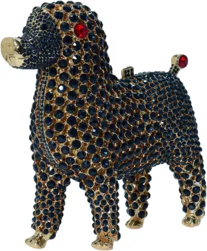 Cute Poodle Evening Bag Dog Rhinestone Purse Animal Crystal Clutch for Party Wedding Prom Handbag