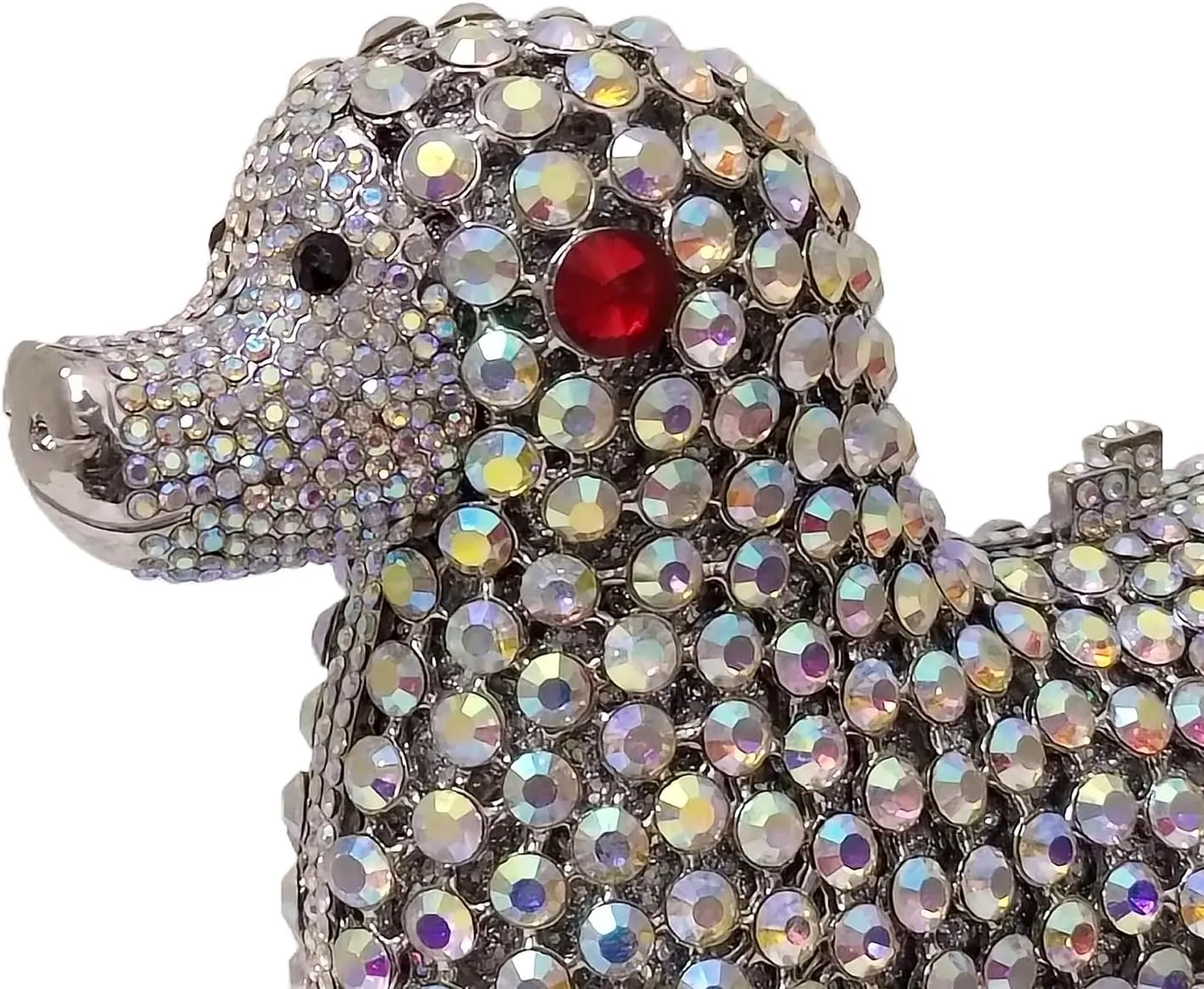 Cute Poodle Evening Bag Dog Rhinestone Purse Animal Crystal Clutch for Party Wedding Prom Handbag