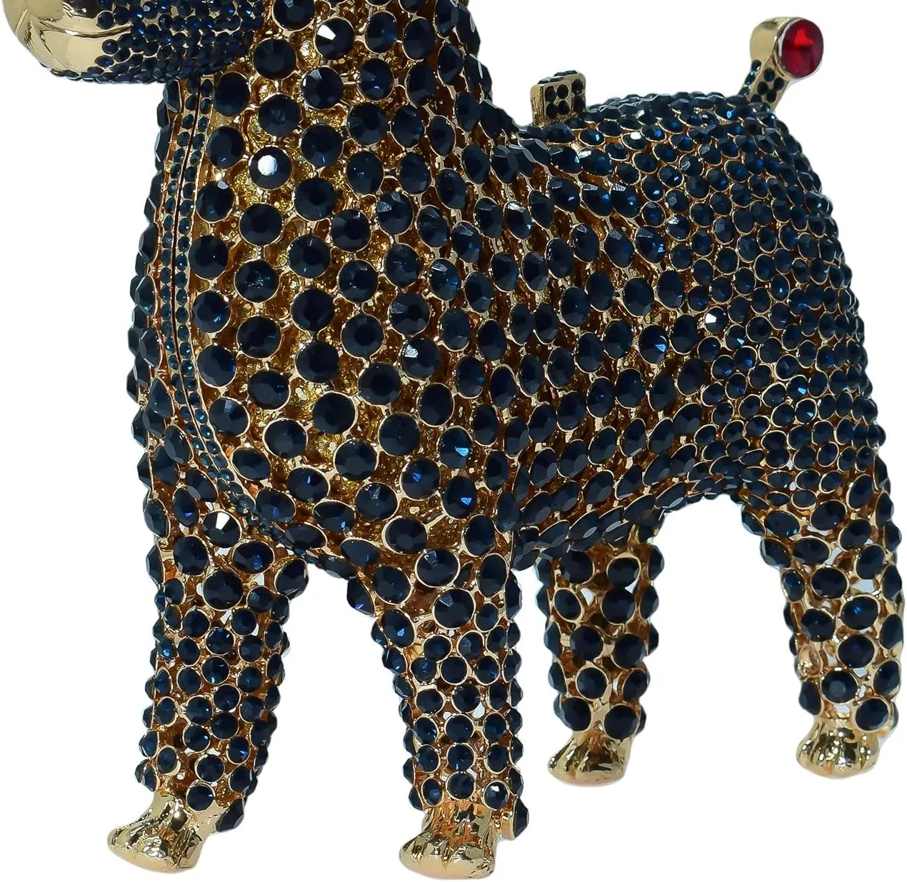 Cute Poodle Evening Bag Dog Rhinestone Purse Animal Crystal Clutch for Party Wedding Prom Handbag
