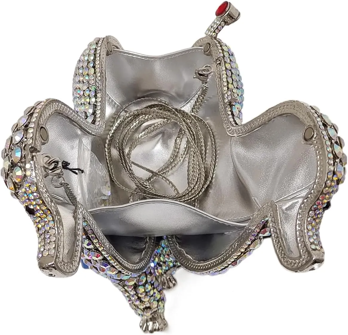 Cute Poodle Evening Bag Dog Rhinestone Purse Animal Crystal Clutch for Party Wedding Prom Handbag