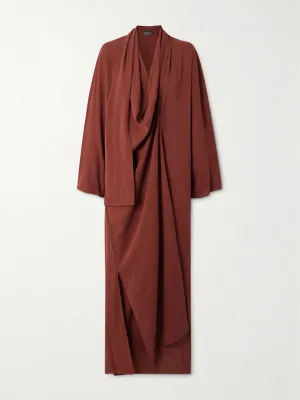 Edda stretch-silk crepe maxi dress