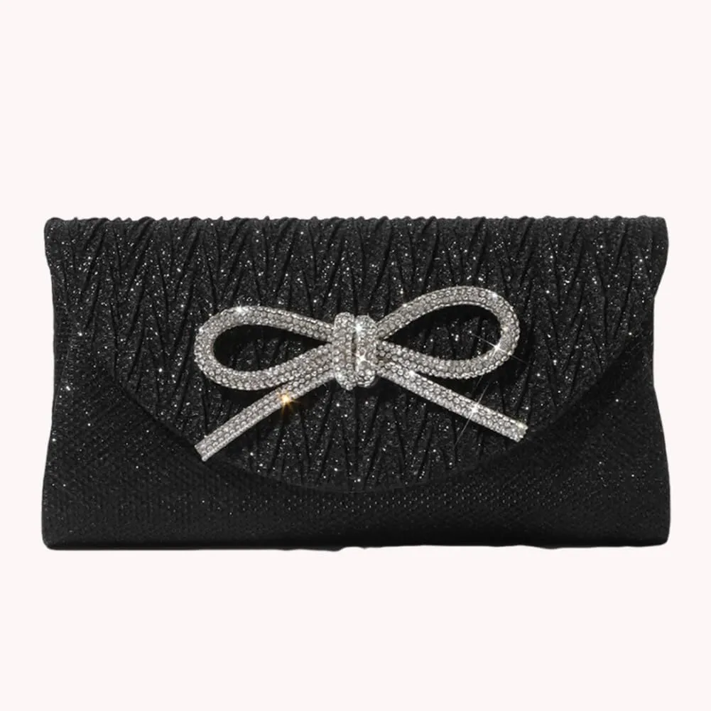 Evening Bag for Women Rhinestone Formal Handbag Satin Sparkly Satchel Purse Wedding Party Prom Purse