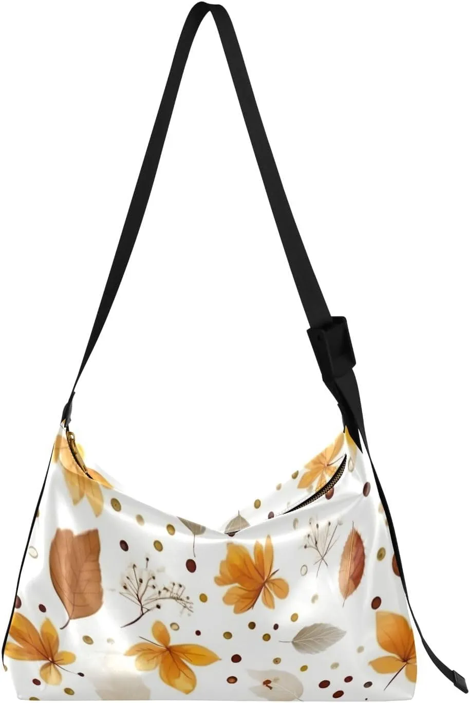 Fall Colorful Leaves Tote Bag for Women Large Hobo Bags Leather Crossbody Bags Casual Handbags with Adjustable Strap for Women