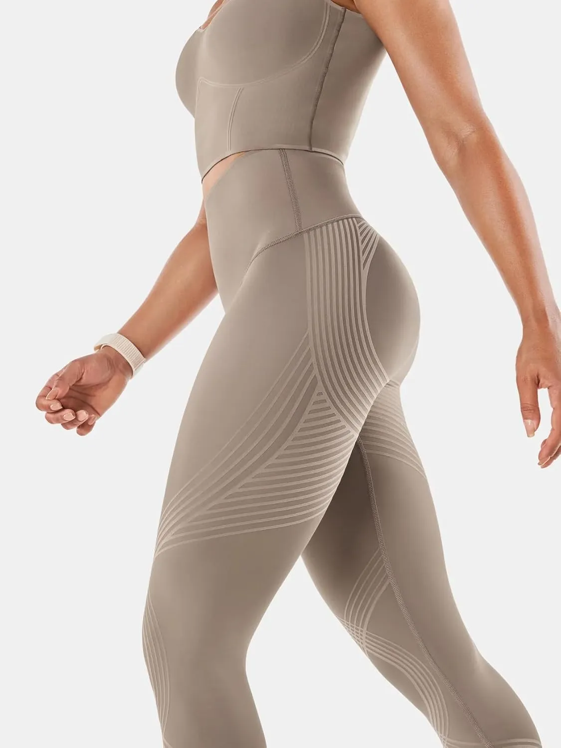 Fanka Women's Full Length Compression Body Sculpt Leggings for Women Tummy Control High Waisted Through Reversible Wear